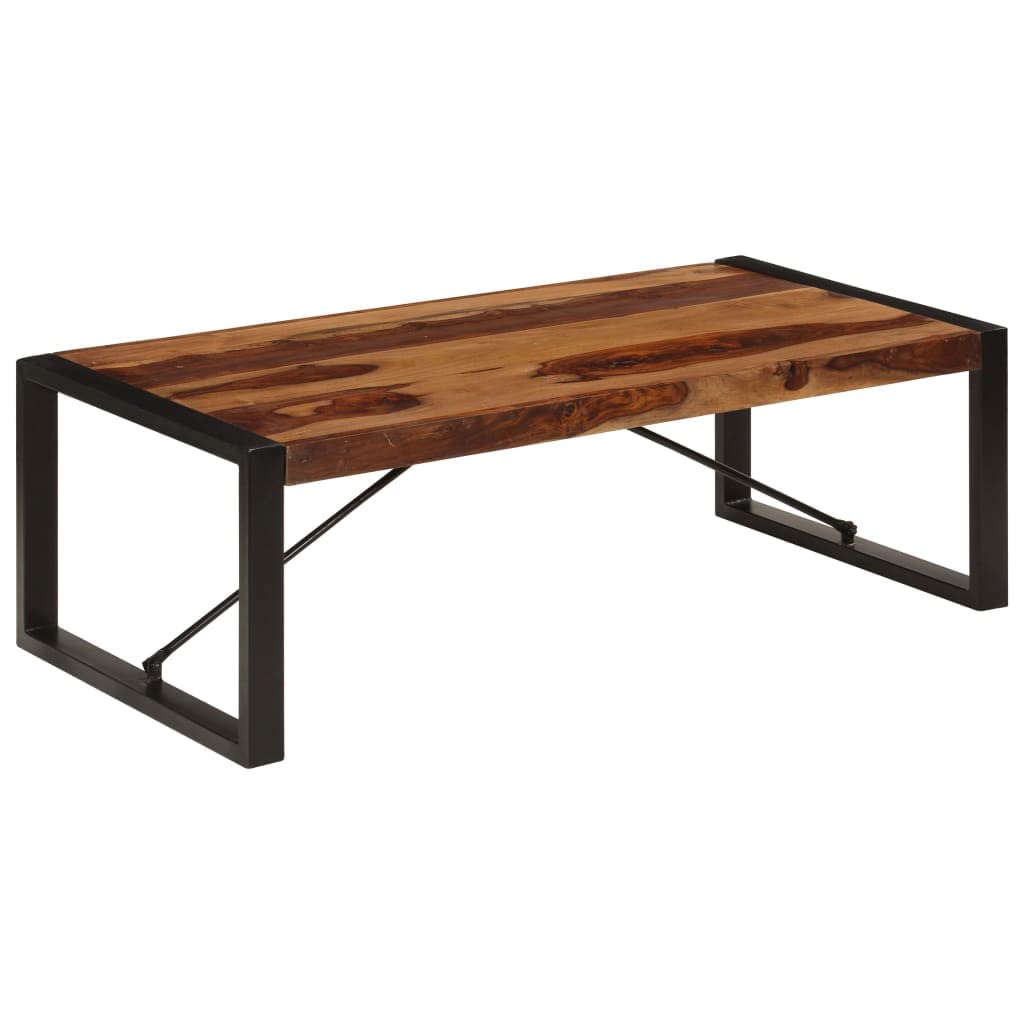 Industrial Rectangle Coffee Table 47.2"x23.6"x15.7" Solid Sheesham Wood A810