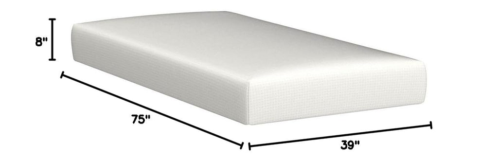 8 Inch Twin Size Bamboo Charcoal Memory Foam Mattress S4052