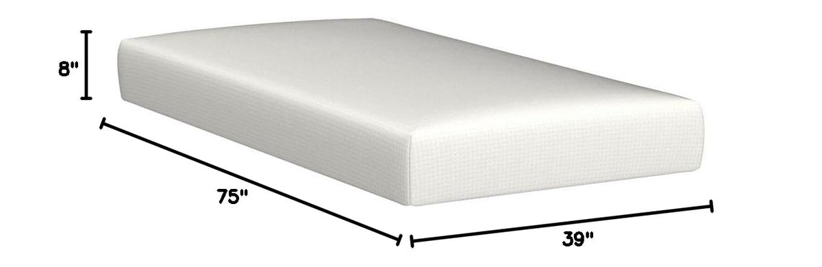 8 Inch Twin Size Bamboo Charcoal Memory Foam Mattress S4052