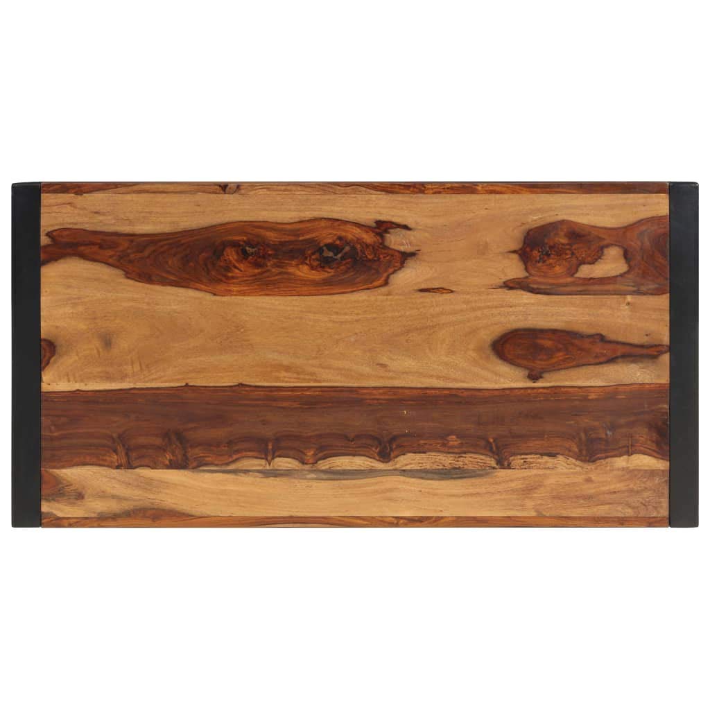 Industrial Rectangle Coffee Table 47.2"x23.6"x15.7" Solid Sheesham Wood A810