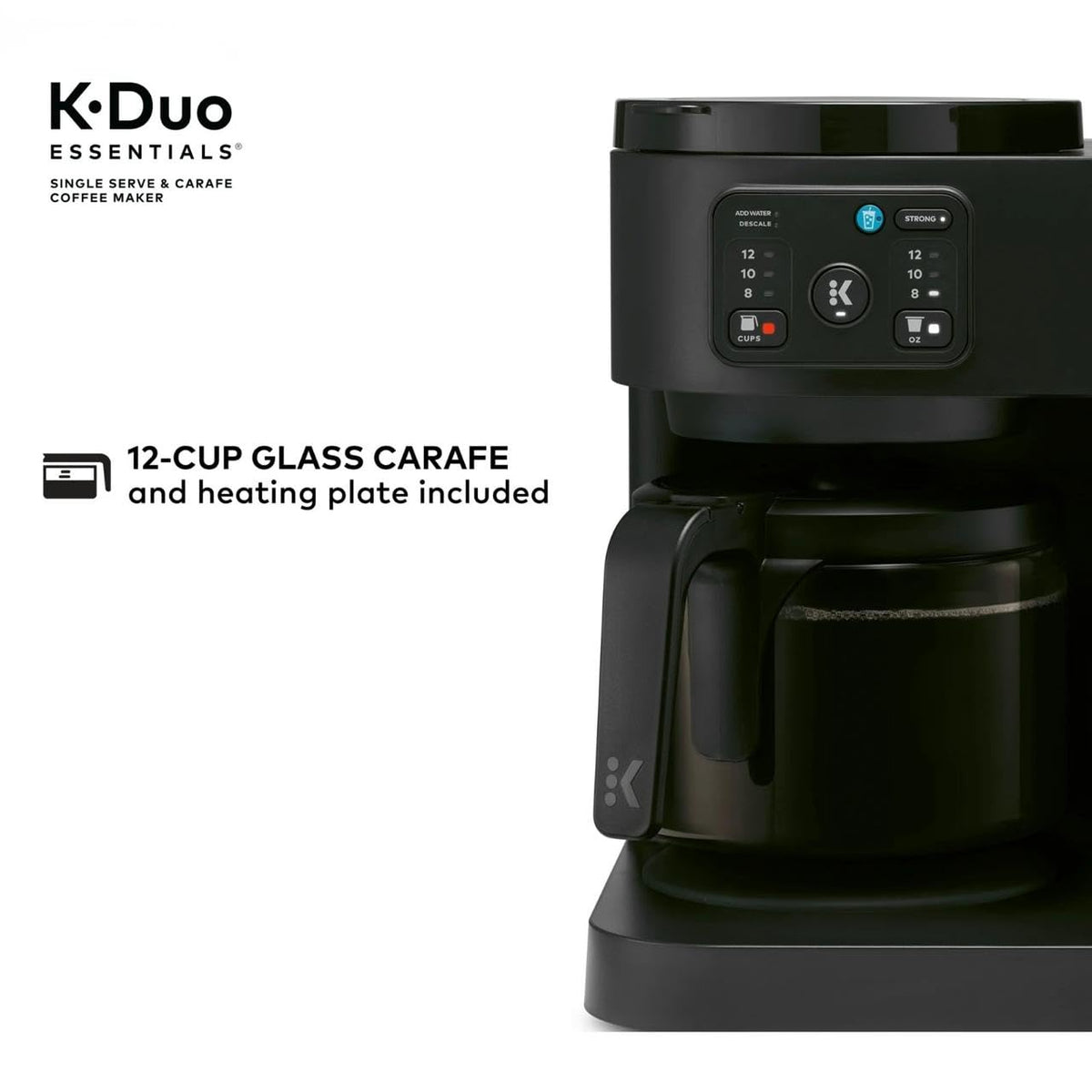 Single-Serve Pod Coffee Maker & Carafe, 72 Oz Reservoir, Black X8221