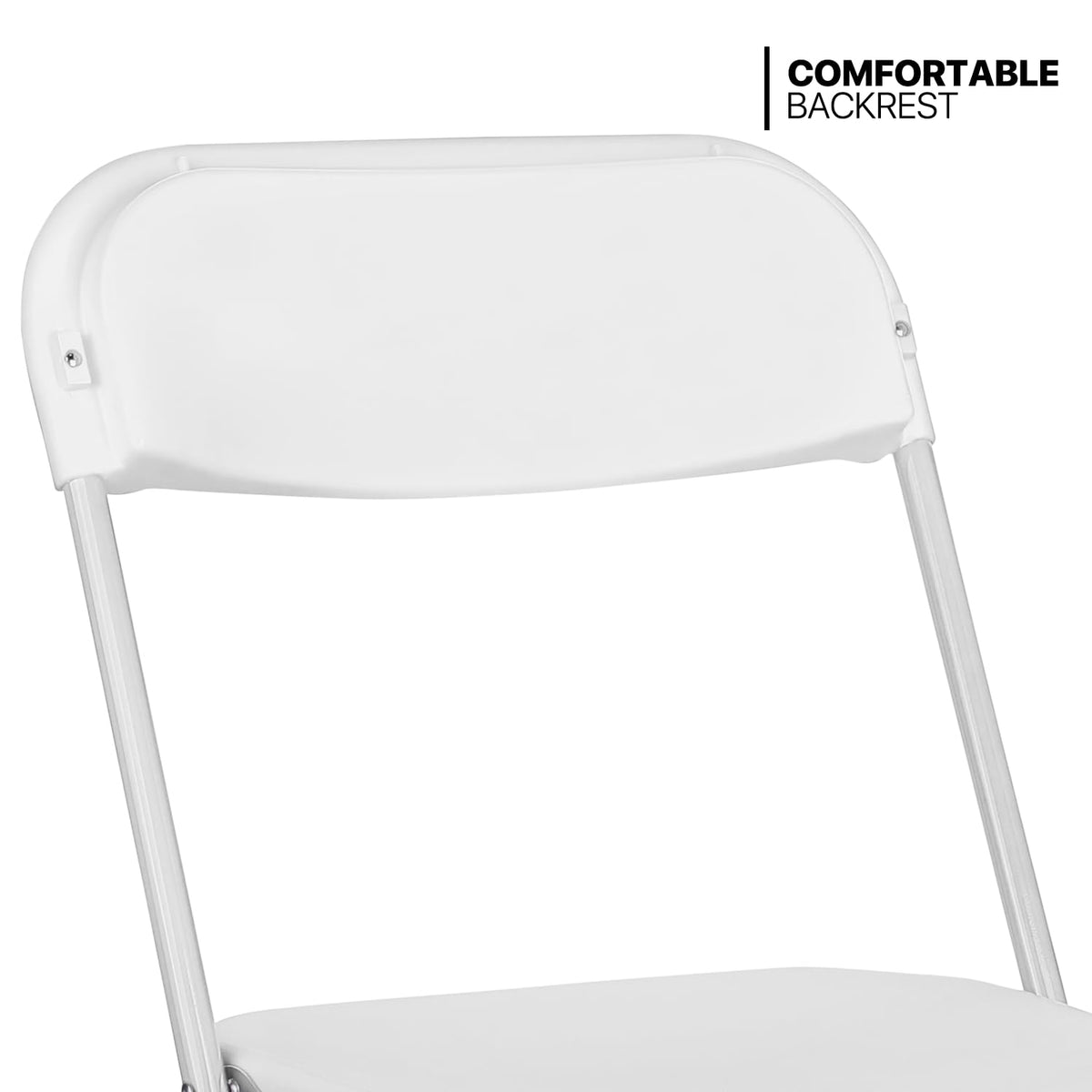 White Set of 10 Stackable Plastic Folding Chairs F409602