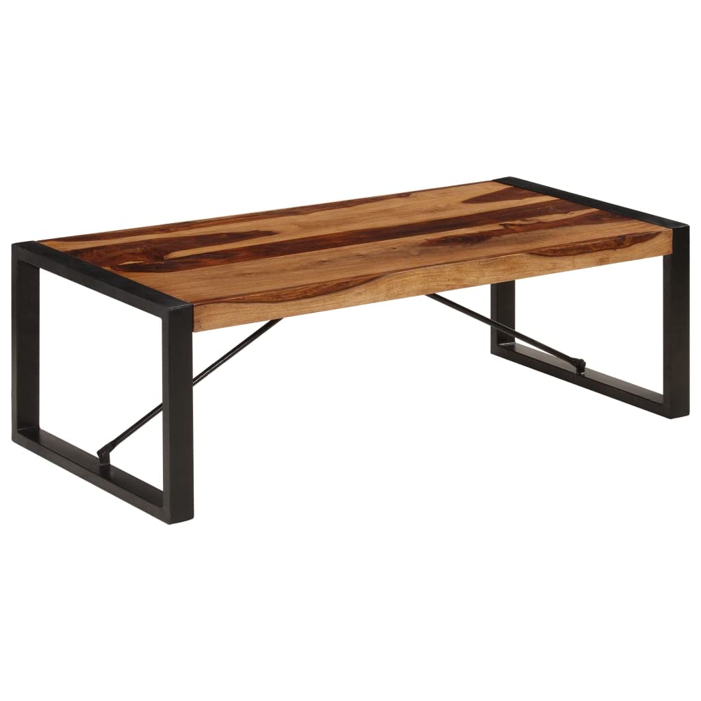 Industrial Rectangle Coffee Table 47.2"x23.6"x15.7" Solid Sheesham Wood A810