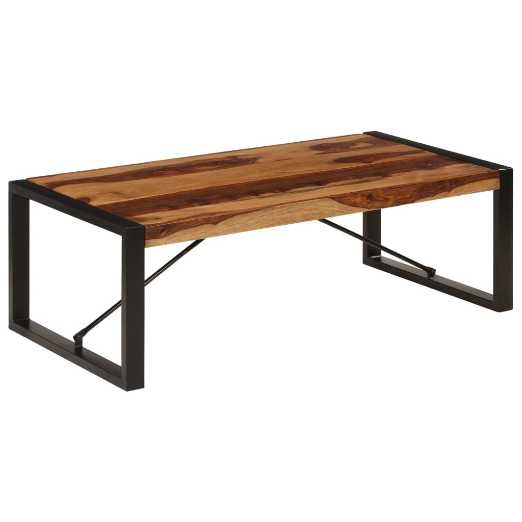 Industrial Rectangle Coffee Table 47.2"x23.6"x15.7" Solid Sheesham Wood A810
