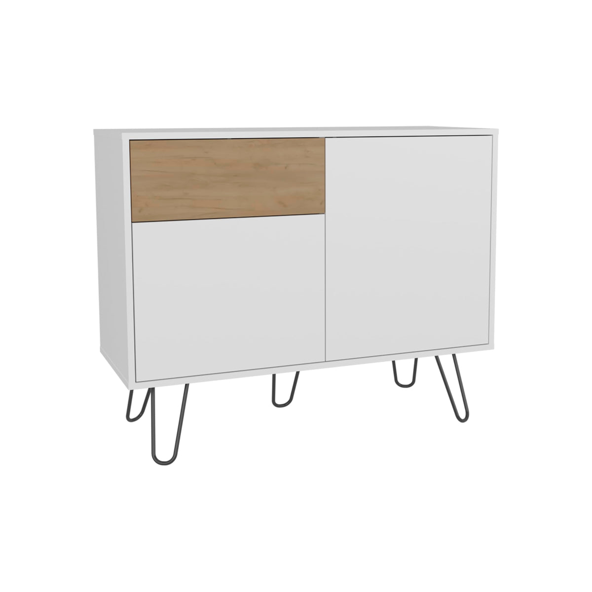 39" Wide Console Table with Two Cabinets, One Drawer and Four Shelves V433
