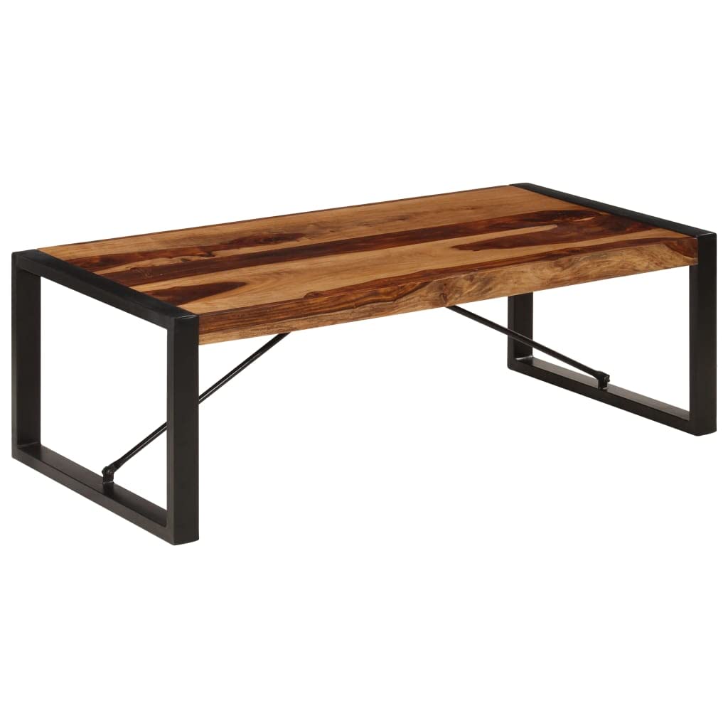 Industrial Rectangle Coffee Table 47.2"x23.6"x15.7" Solid Sheesham Wood A810