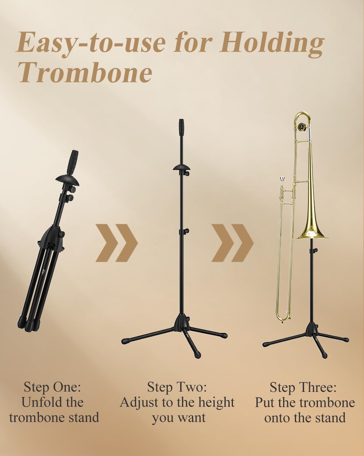 Adjustable Tenor Bass Trombone Stand with Bag Q977043
