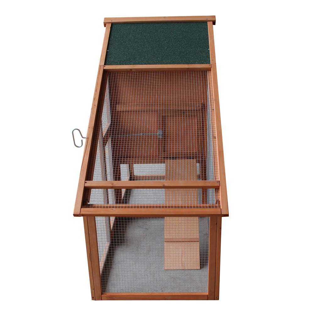 Wooden Chicken Coop with Waterproof Roof and Nesting Box D689