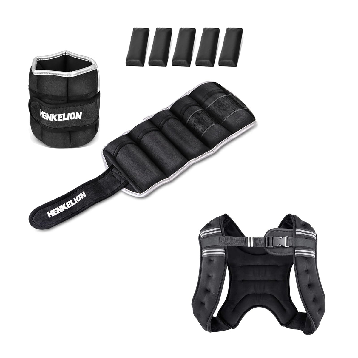 1 Pair 5Lbs Adjustable Ankle Weights N22016