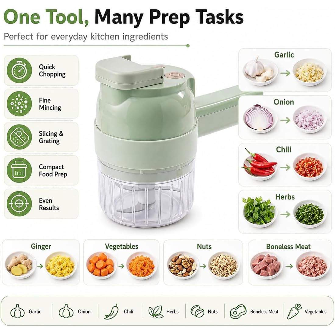 4 in 1 Handheld Electric Vegetable Chopper M89211
