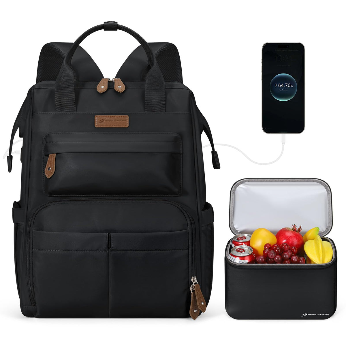 15.6-17.3" Laptop Backpack with Lunch Box Z458