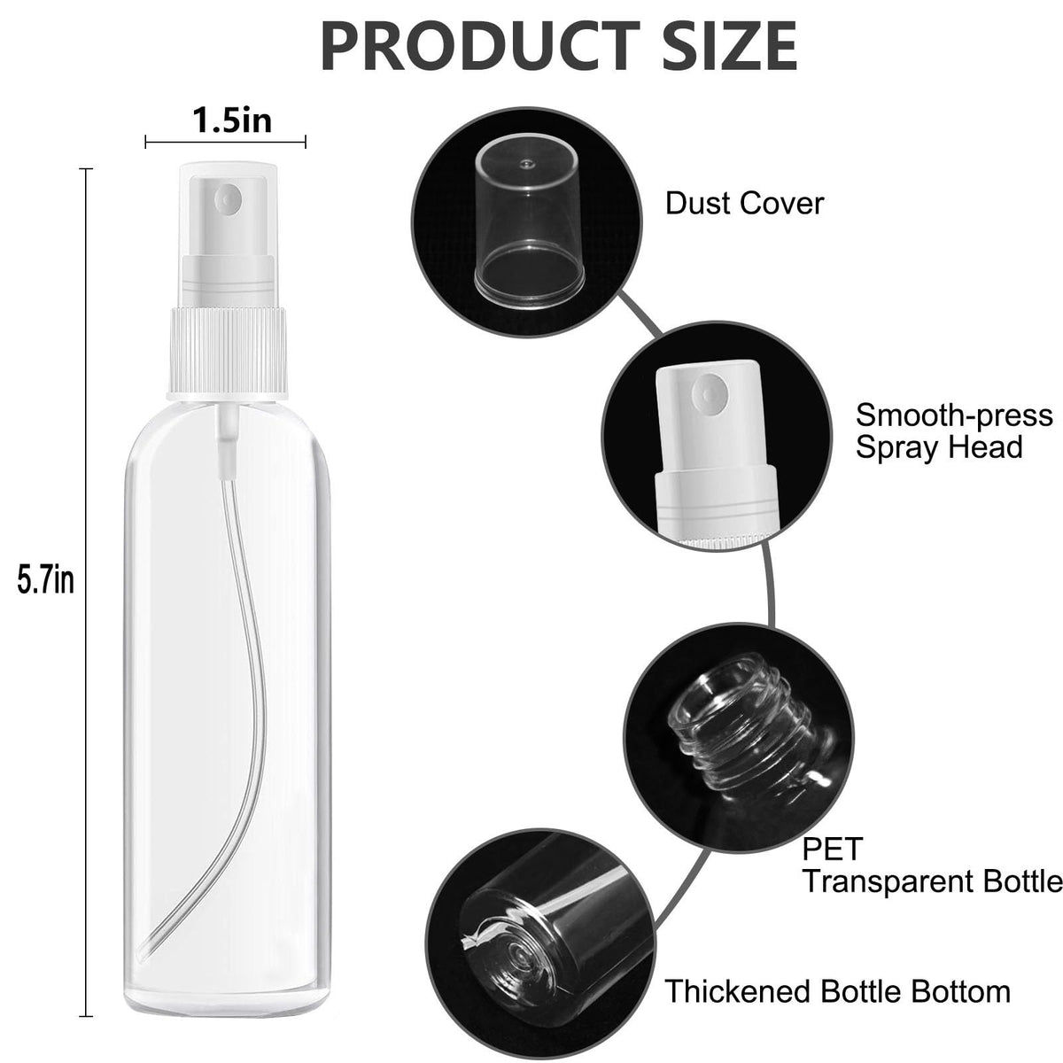 4 Pack 3.4 Oz Travel Bottles C286223