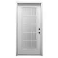 Fiberglass Smooth Primed Left Hand In-Swing Prehung Front Door 15 Lite Clear Glass 36" x 80" P261311