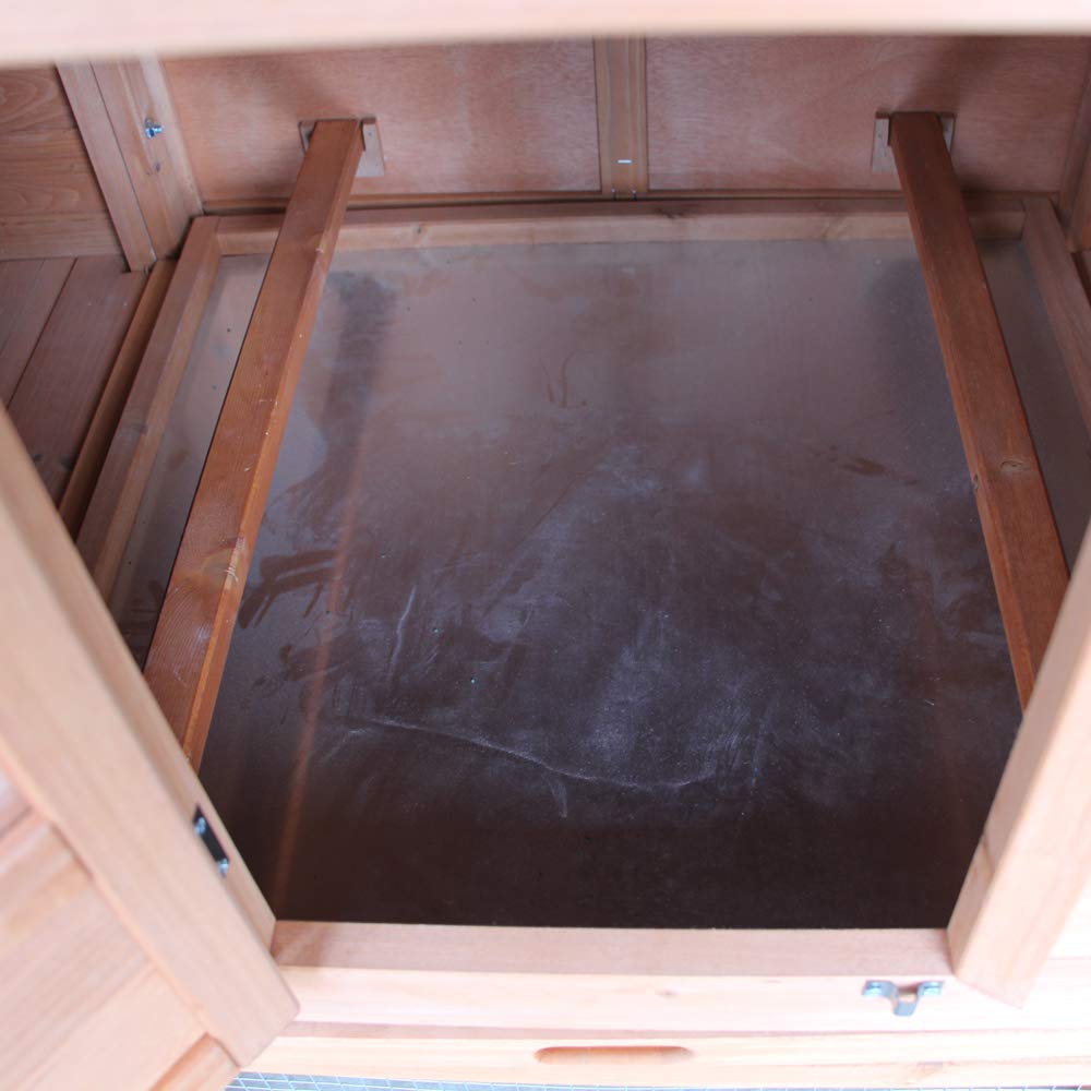 Wooden Chicken Coop with Waterproof Roof and Nesting Box D689