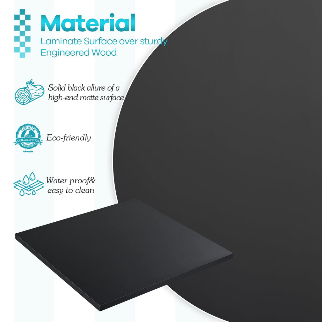 24 x 24 inches Square Melamine Table Top Pack of 2 D46002