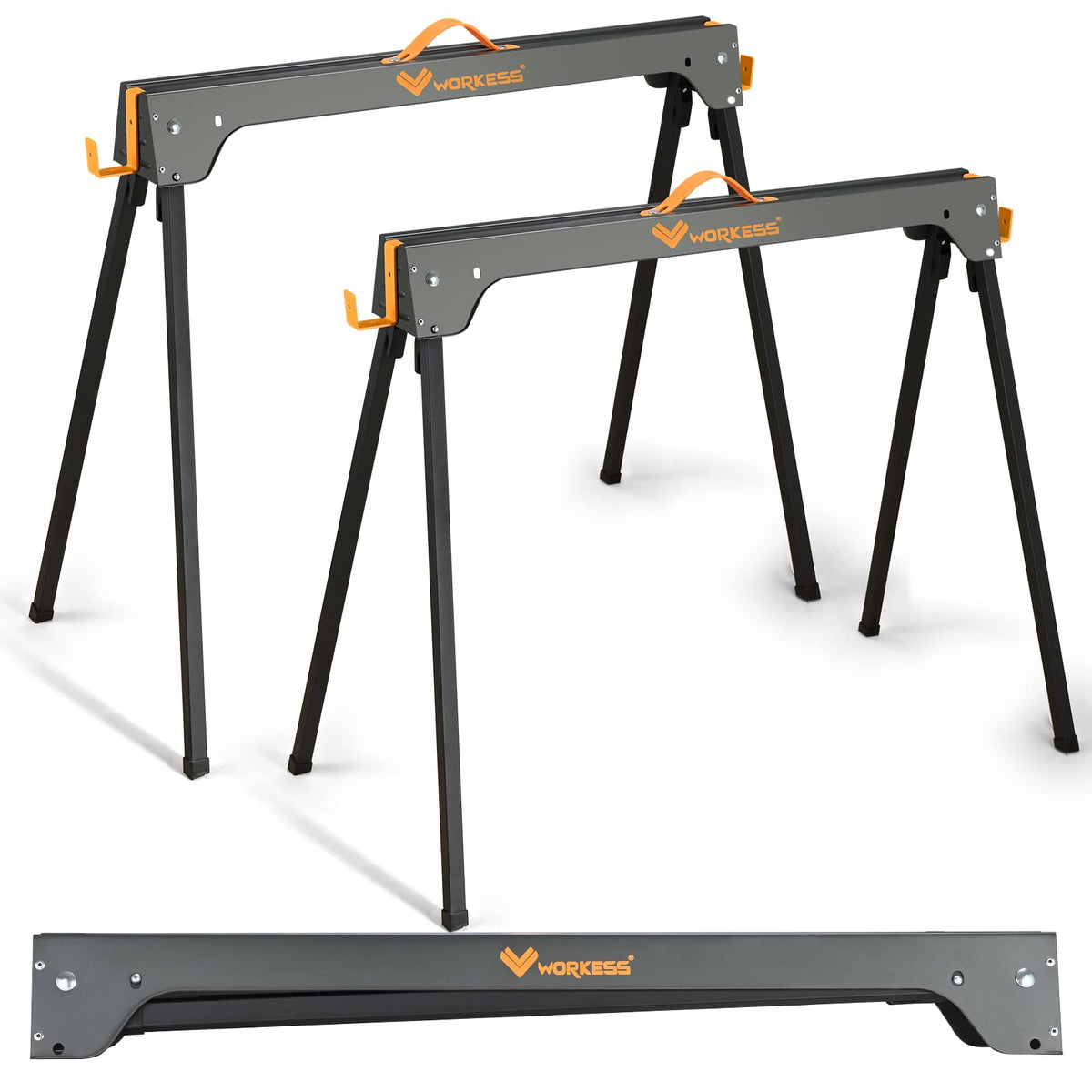 Heavy Duty Folding Saw Horses 2 Pack 2200 Lbs Load Capacity N21431