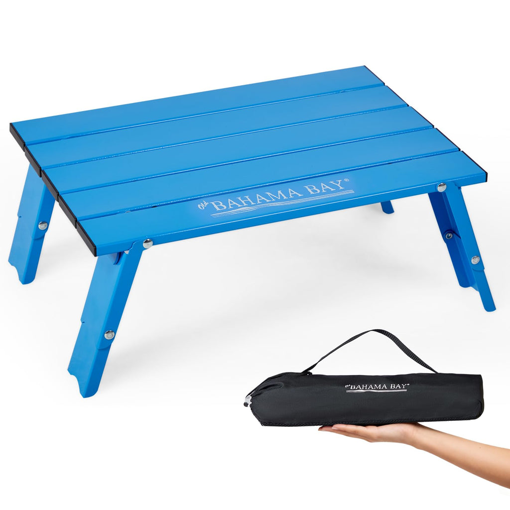 Ultralight Aluminum Mini Table, 66lbs/30kg Weight Capacity, Foldable Beach Table I8230