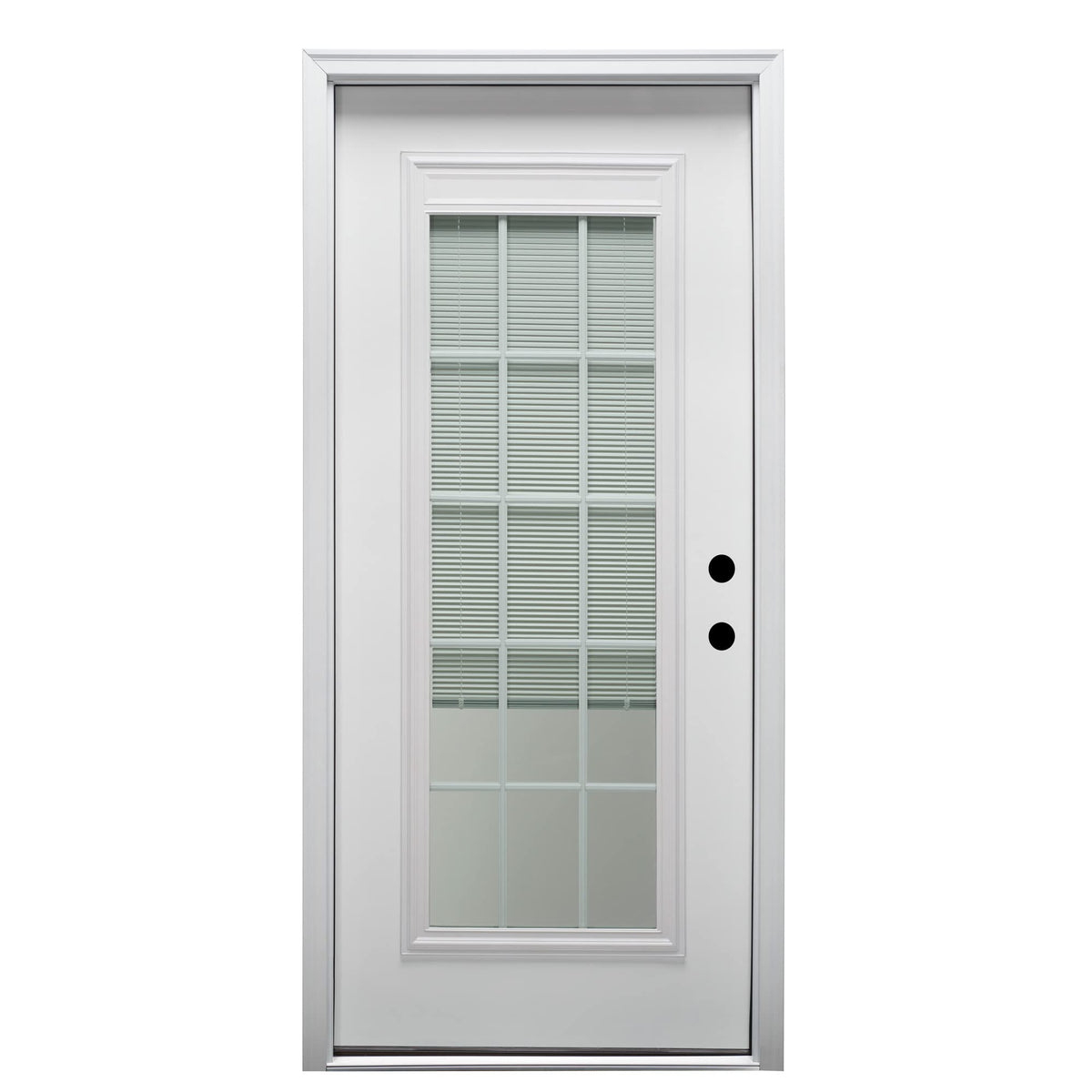 Fiberglass Smooth Primed Left Hand In-Swing Prehung Front Door Full Lite 36" x 80" Z593