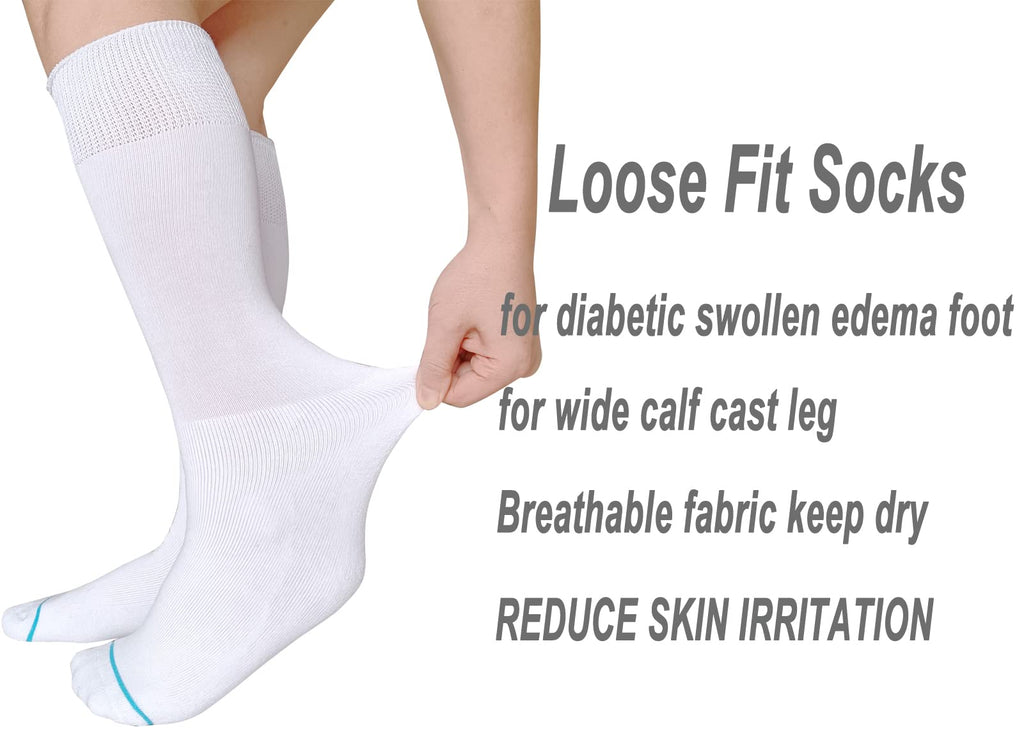 White 2 Pairs Medical Tube Socks W294672
