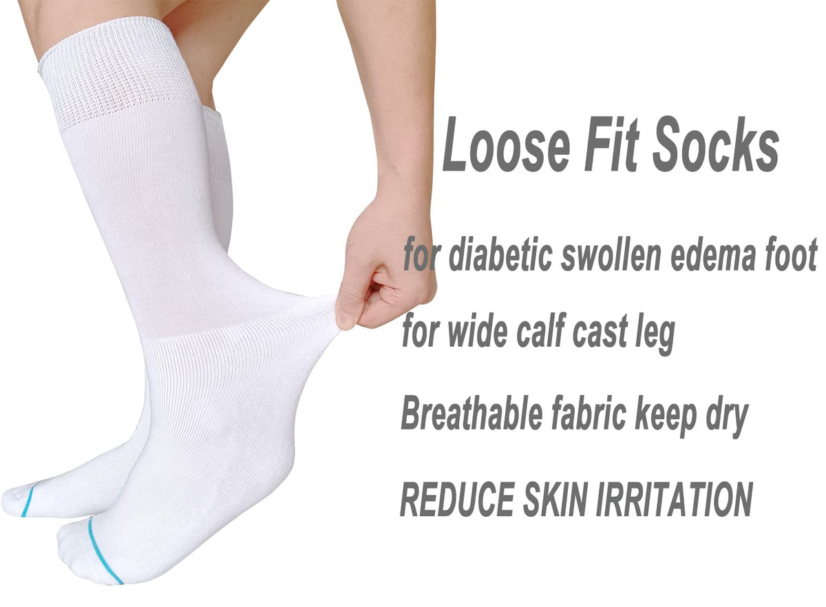 White 2 Pairs Medical Tube Socks W294672