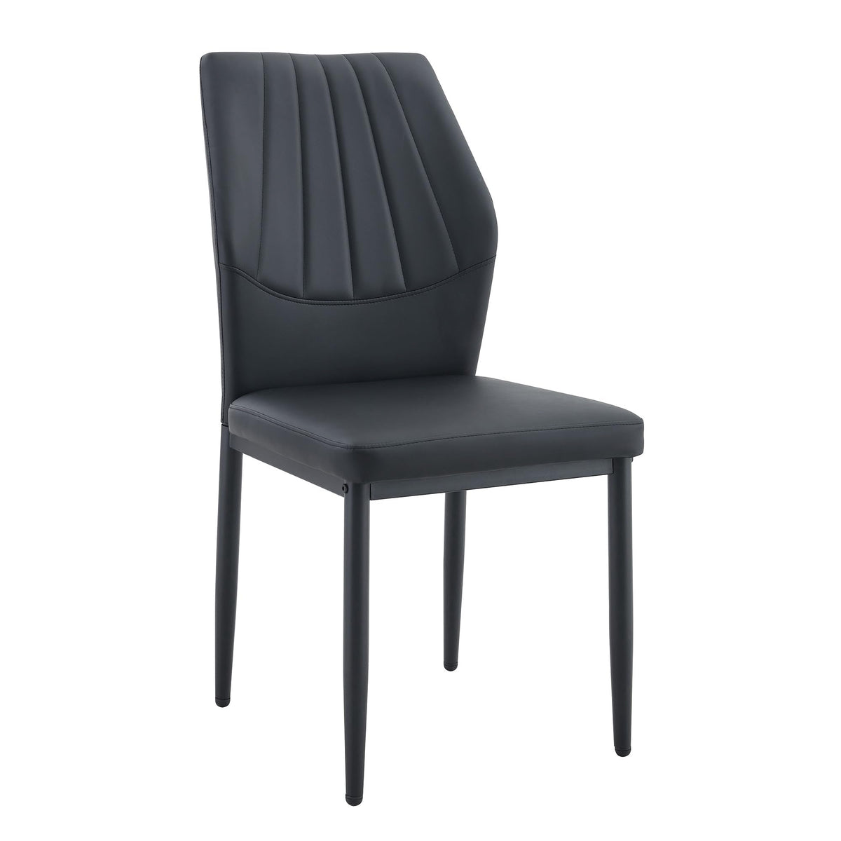 Black PU Leather Dining Chairs Set of 4 R584621