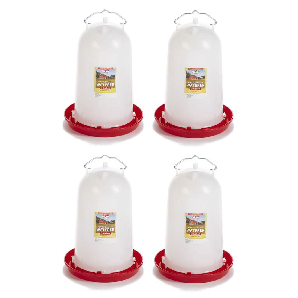 3 Gallon Plastic Gravity Fed Waterer 4-Pack K414241