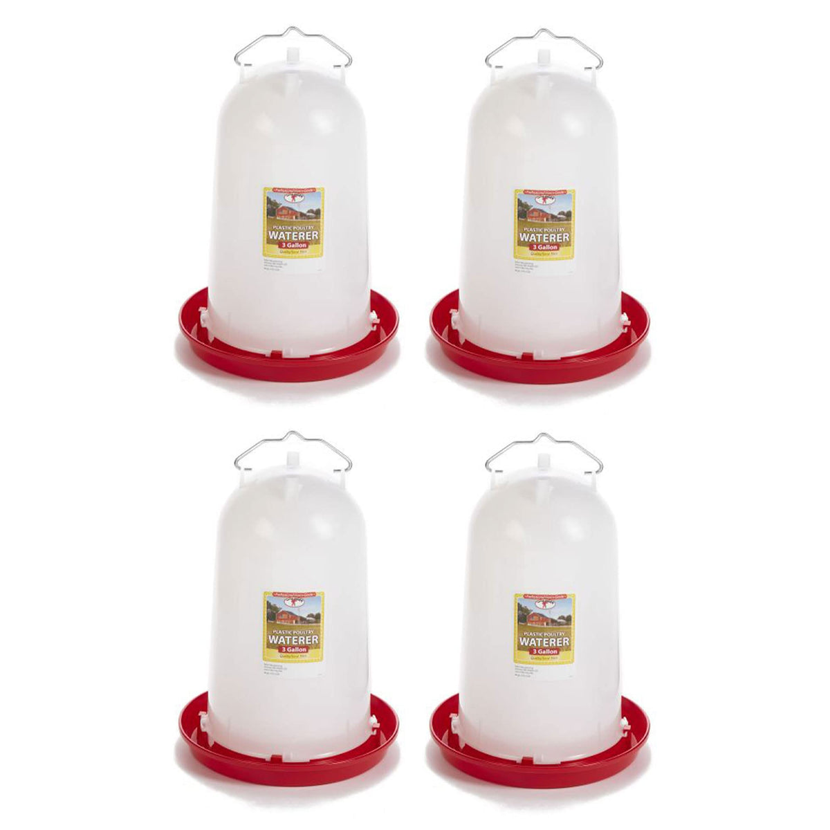 3 Gallon Plastic Gravity Fed Waterer 4-Pack K414241