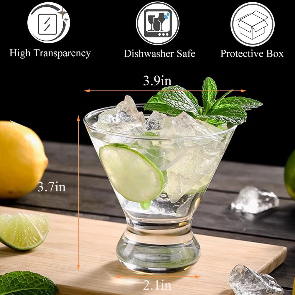 Stemless Martini Glasses Set of 4 P3357