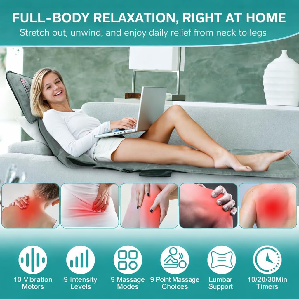 Full Body Massage Mat with Heat E7819