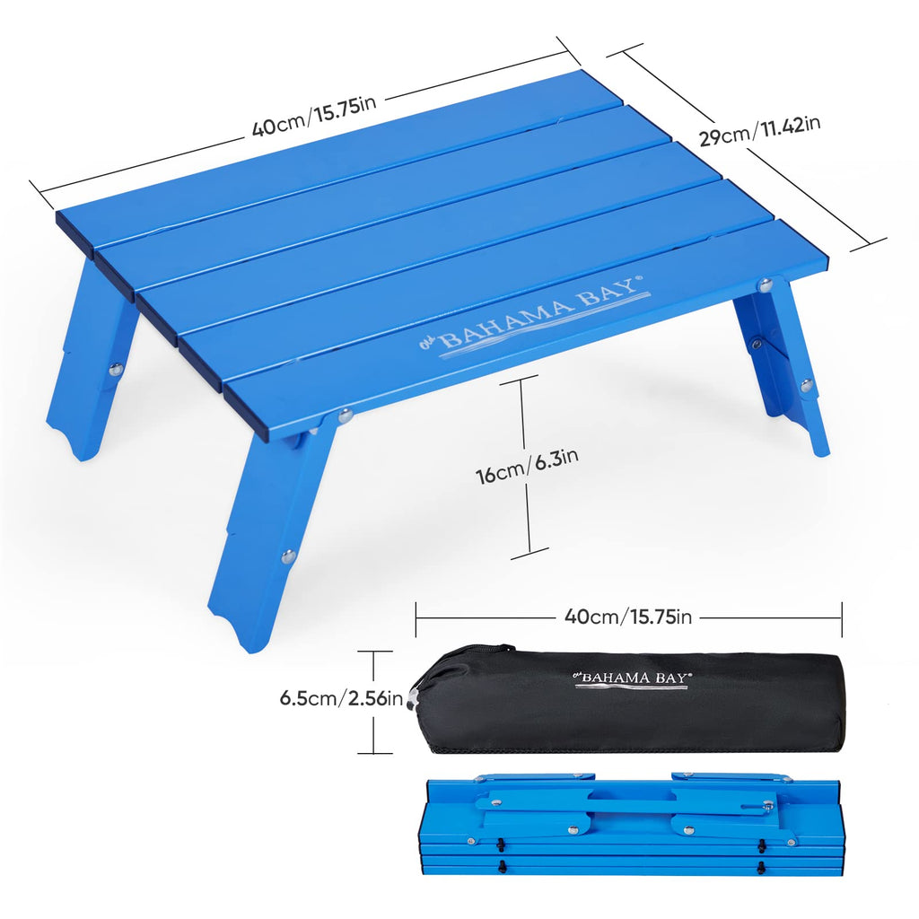 Ultralight Aluminum Mini Table, 66lbs/30kg Weight Capacity, Foldable Beach Table I8230