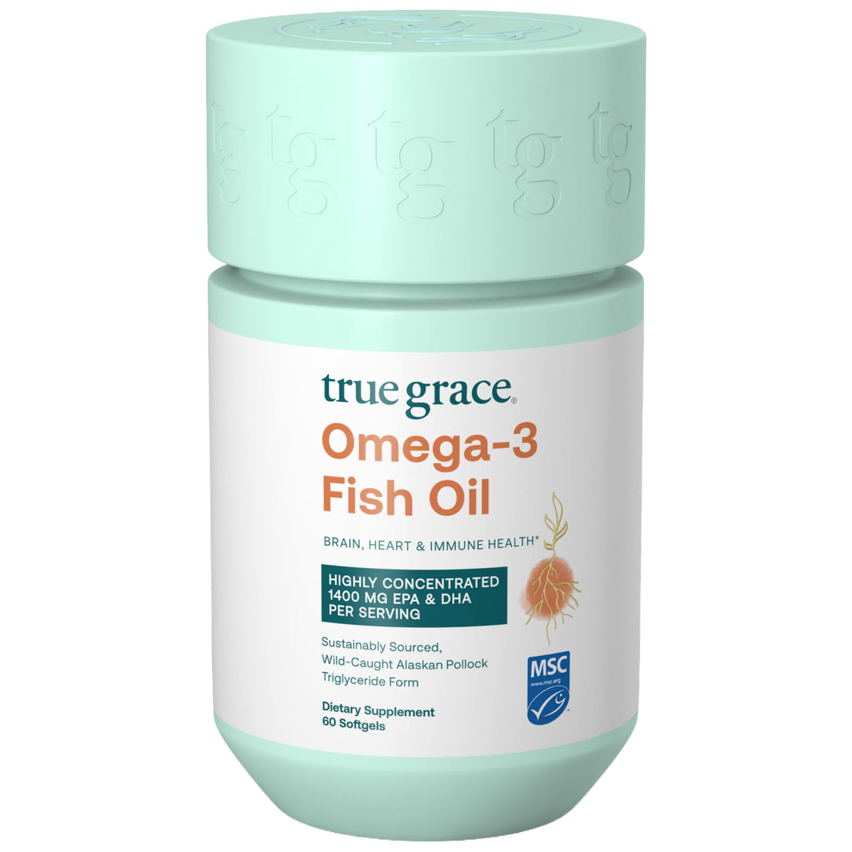 Omega-3 Fish Oil 60 Softgels 1400 mg EPA DHA X676