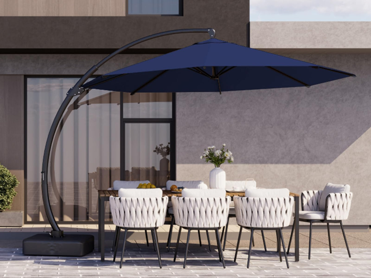 12ft Cantilever Patio Umbrella with Base and Cover A2699