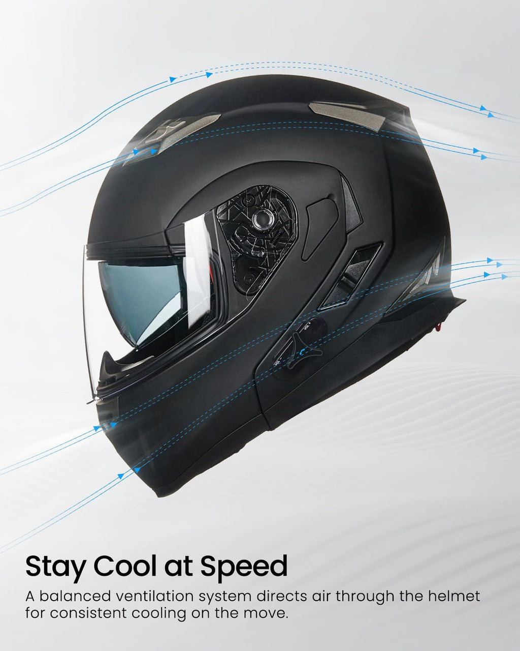 Bluetooth Integrated Modular Motorcycle Helmet L6133