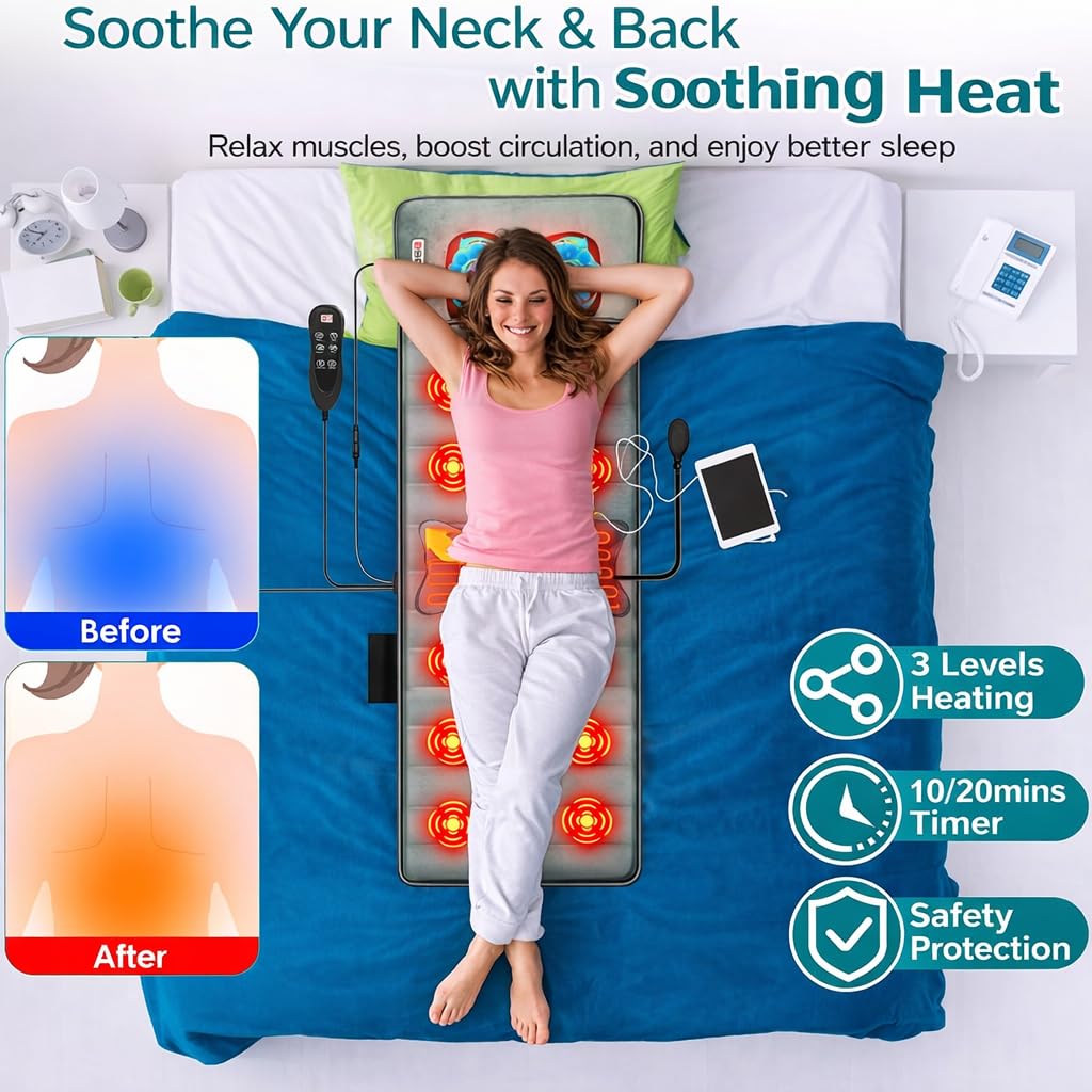 Full Body Massage Mat with Heat E7819