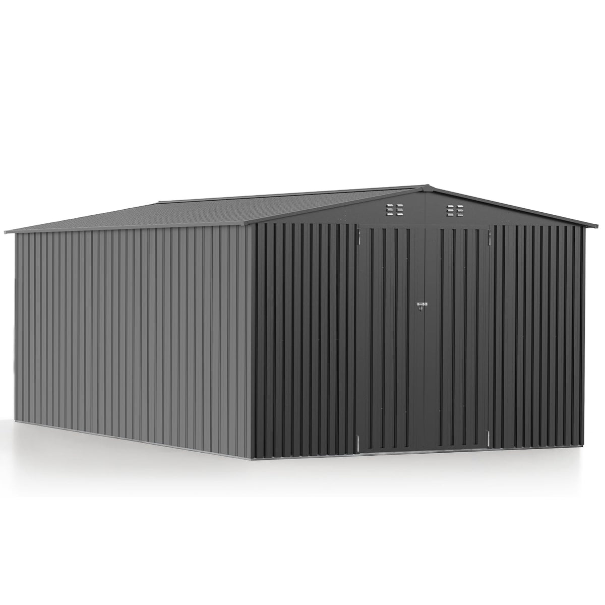 10X14 FT Metal Outdoor Storage Shed with Lockable Doors W4997