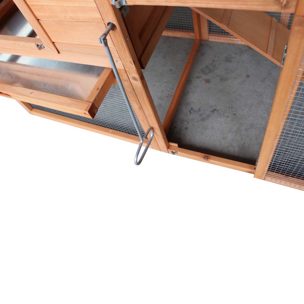 Wooden Chicken Coop with Waterproof Roof and Nesting Box D689