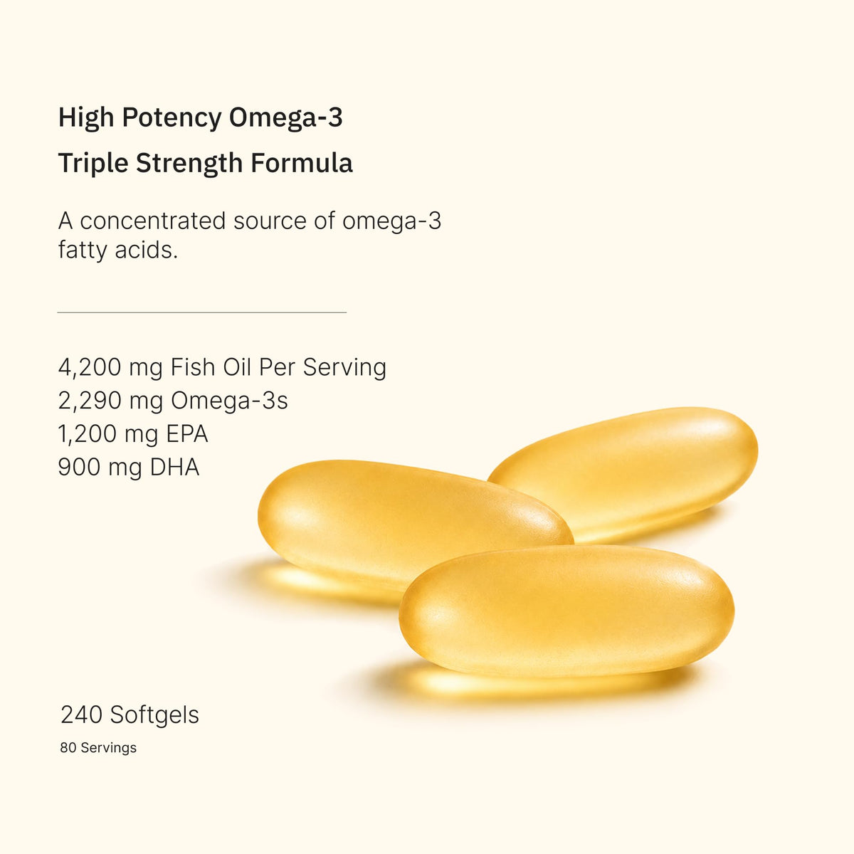 Omega-3 Fish Oil 4200mg 240 Softgels Q237322
