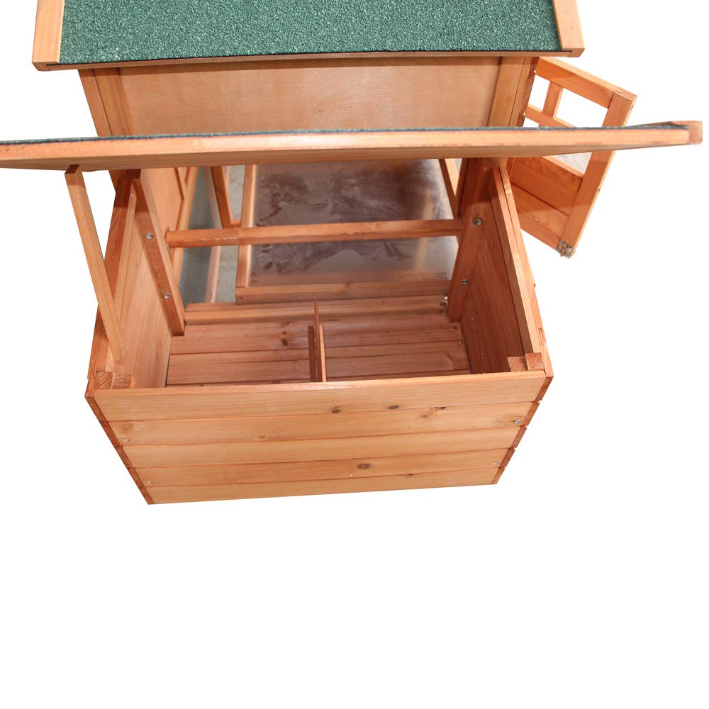 Wooden Chicken Coop with Waterproof Roof and Nesting Box D689