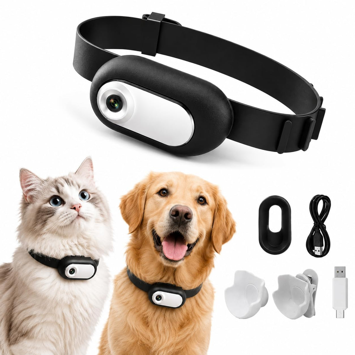 1080P Wireless Mini Pet Camera Collar W8485