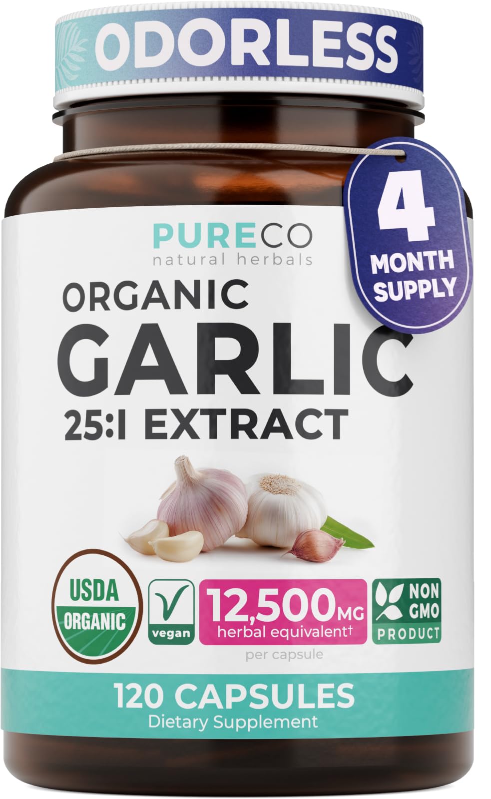 USDA Organic Odorless Garlic Capsules F53922