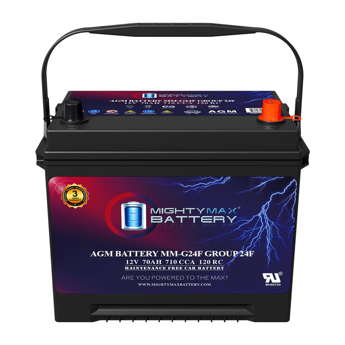 12V 70Ah AGM Replacement Battery U216681