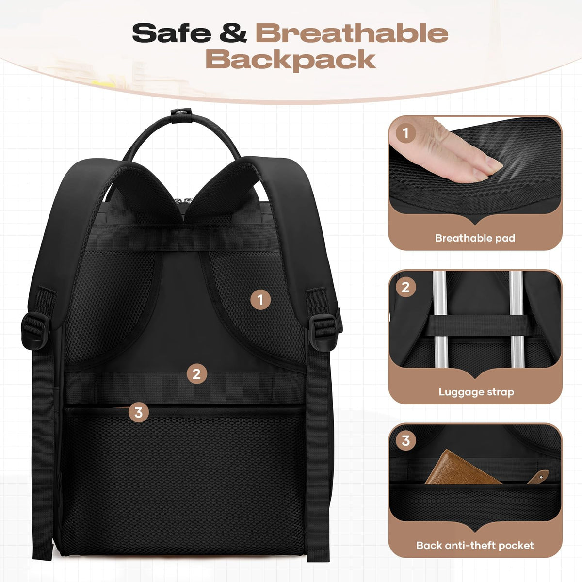 15.6-17.3" Laptop Backpack with Lunch Box Z458