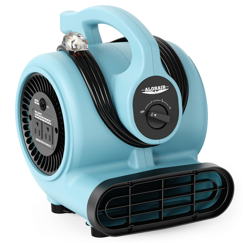 3 Speed Air Mover Blower Fan 115W 600CFM Blue D4845