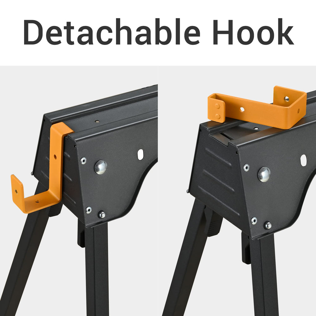 Heavy Duty Folding Saw Horses 2 Pack 2200 Lbs Load Capacity N21431