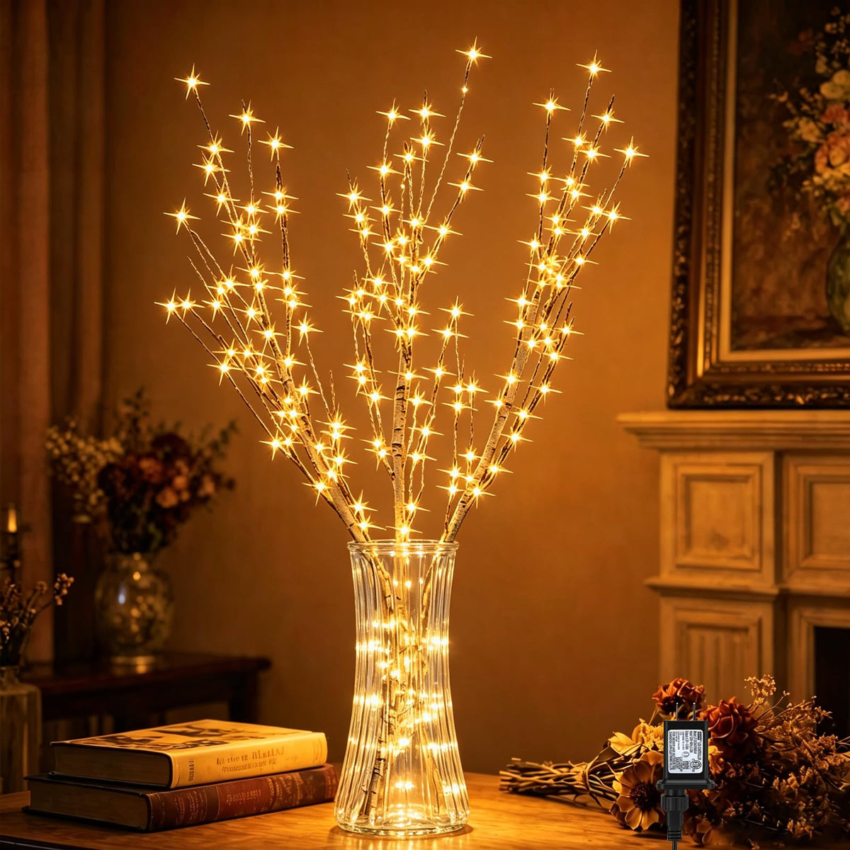 Lighted Birch Branches with Timer 33IN 180 LED Lights O974
