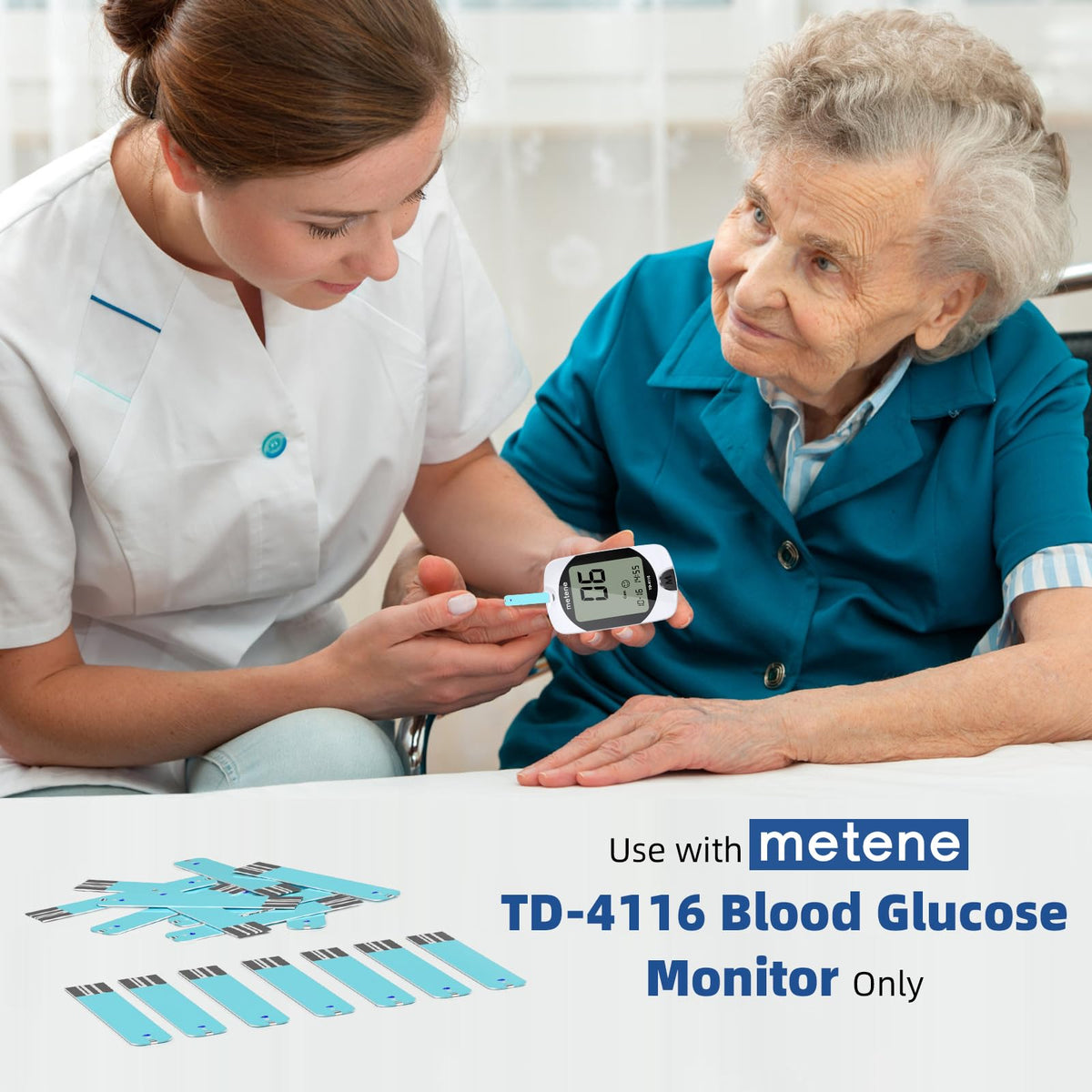 Blood Glucose Monitor Kit & 300 Test Strips B9329