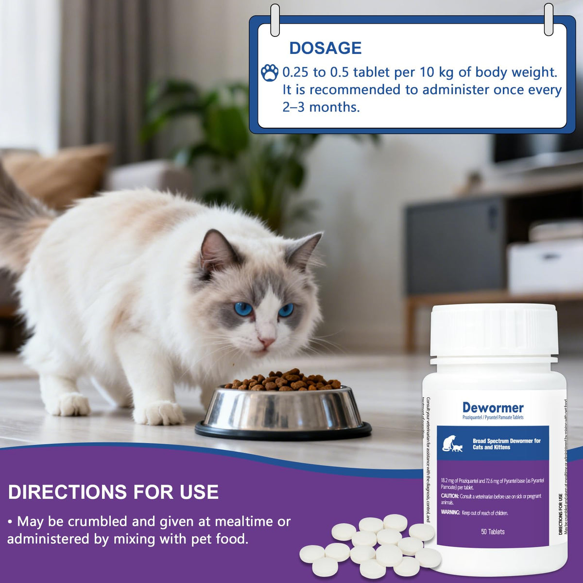 Broad-Spectrum Dewormer, 50 Tablets E4601