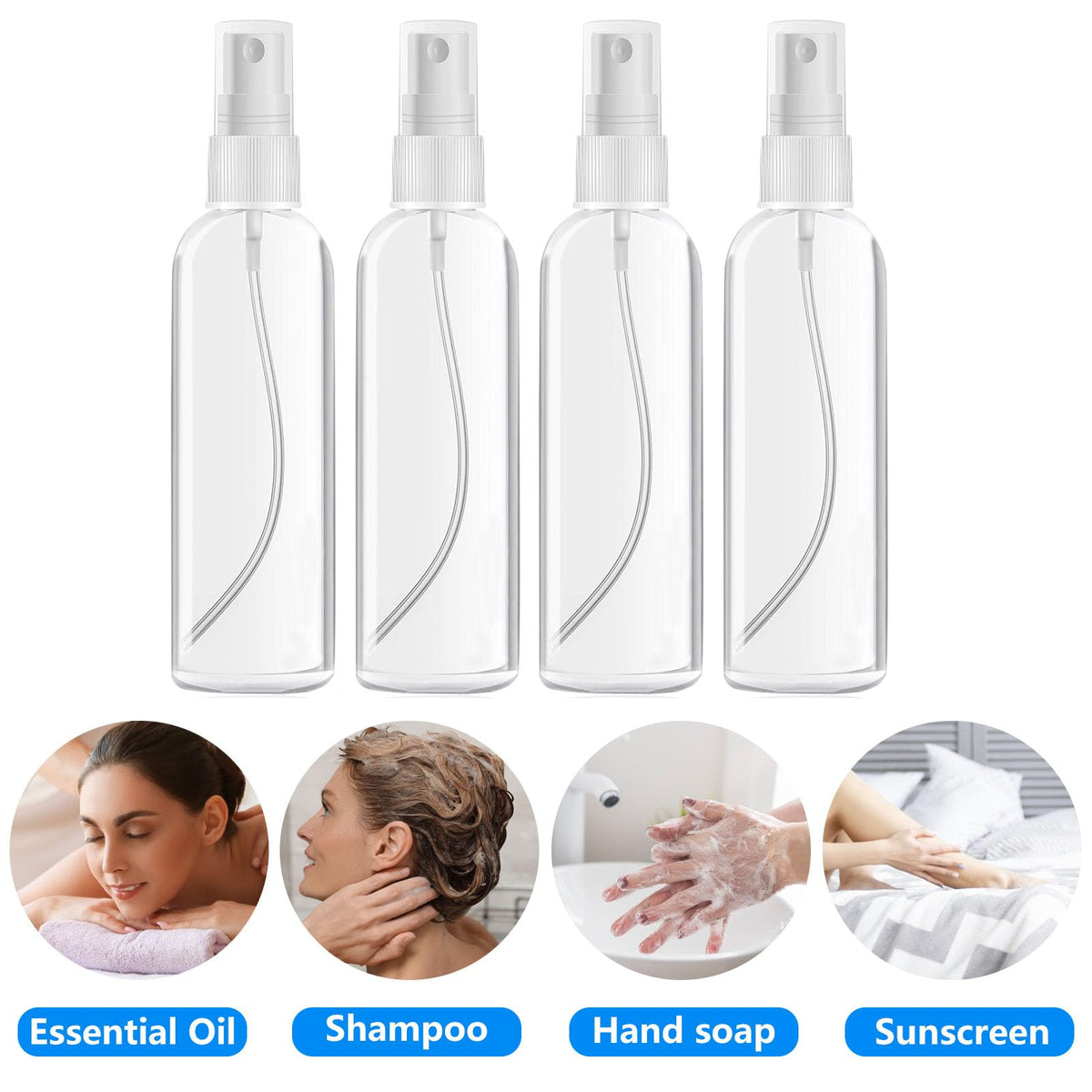 4 Pack 3.4 Oz Travel Bottles C286223