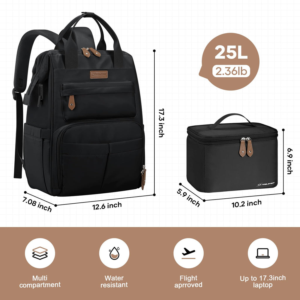 15.6-17.3" Laptop Backpack with Lunch Box Z458