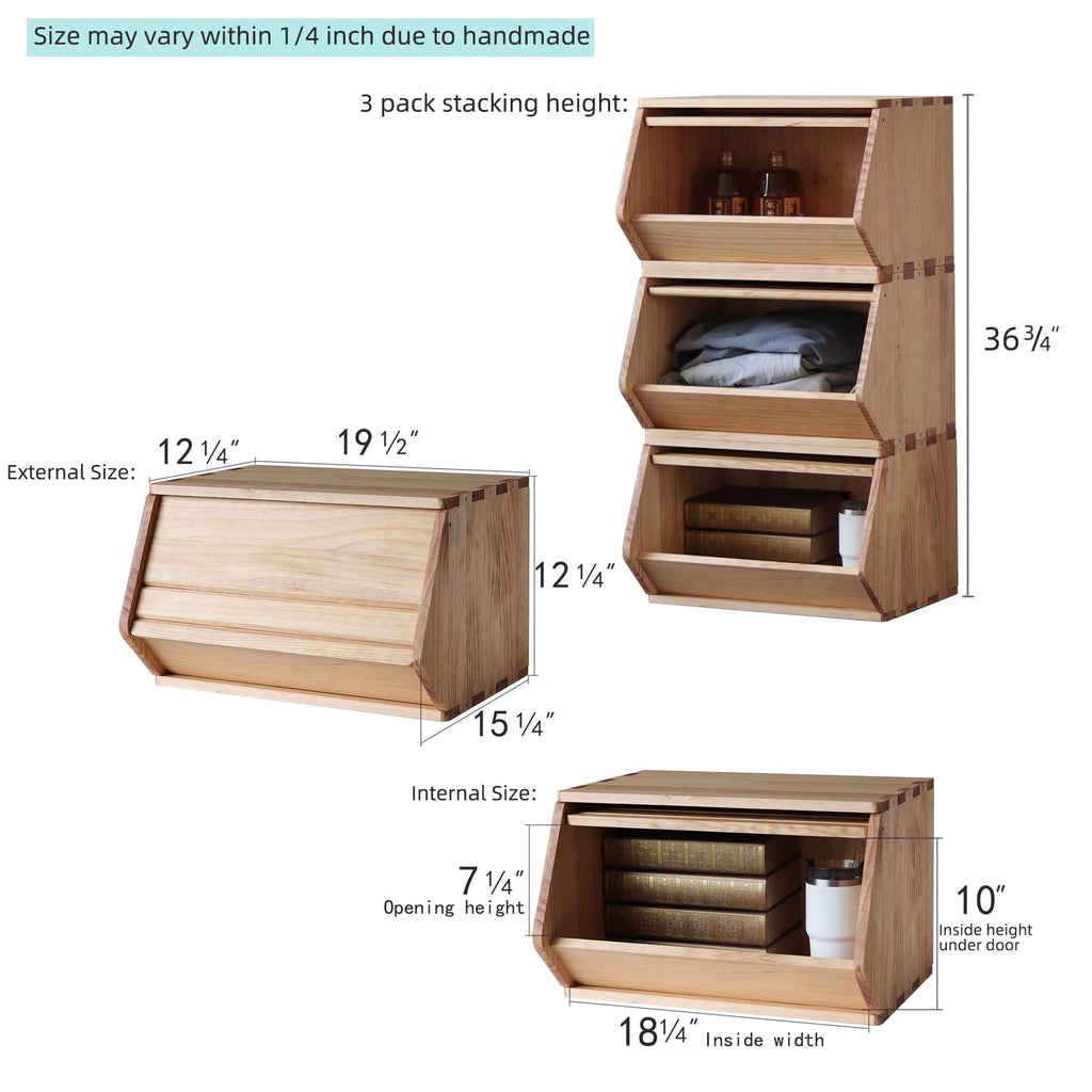 Solid Wood Storage Chests with Lids M53823